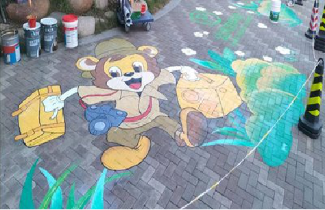  丹凤夏季画地面彩绘会遇到的问题