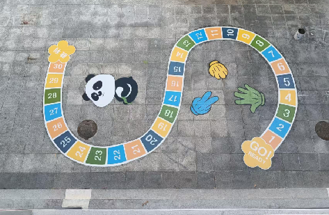  丹凤地面游戏彩绘