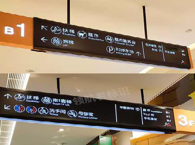  丹凤如何通过商场标识牌引导客流分布？